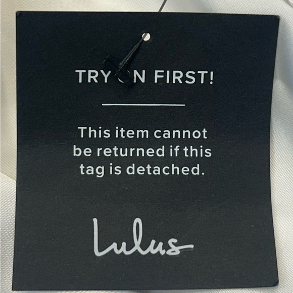 NWT Lulus Classic Elegance White Satin Sleeveless Mock Neck Mini Dress, Size XS - Picture 12 of 15